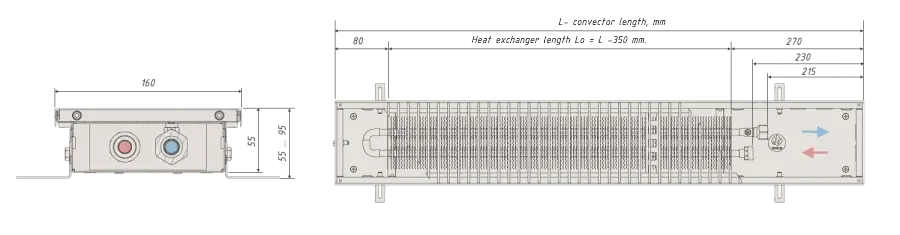 Trench heater VC 55 160 view