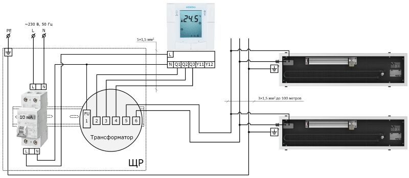 Подключение конвекторов 220 вольт трехскоростное регулирование