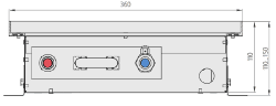 Convector heating water built in the floor VC 110 360