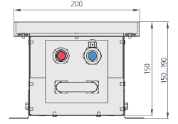 Convector heating built into the floor VC 150