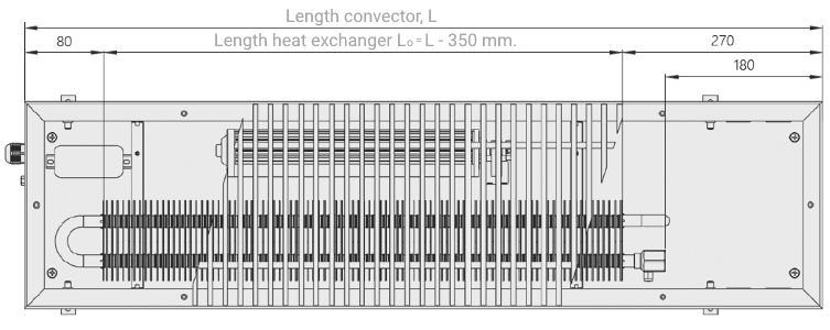 Сonvector which is built in a floor. Prise