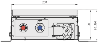 Water convector with fan 90 200